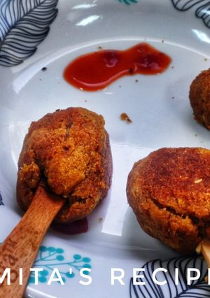 A picture of Soya chunk chickpea kabab.