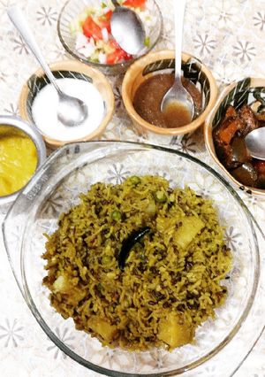 A picture of Urad Dal KhichdiThis is a common dish in some parts of India.