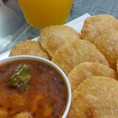 Kachori with allu ki bhaji A picture of Kachori with allu ki bhaji.