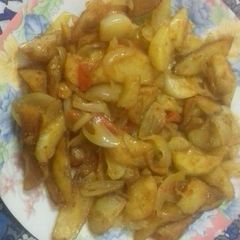 A picture of Crispy onion potato.