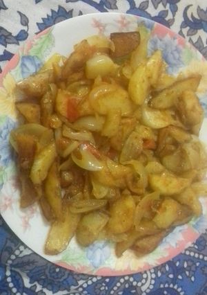 A picture of Crispy onion potato.