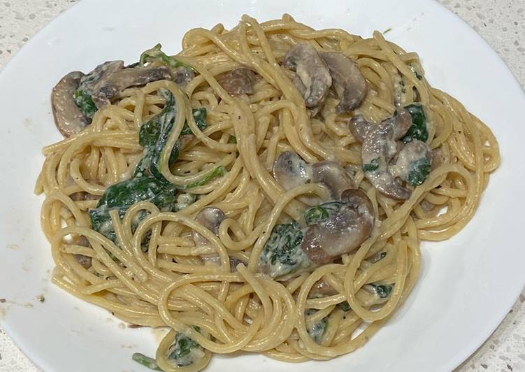 Creamy Spinach Spaghetti Creamy Spinach Spaghetti