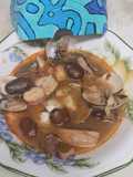 Habas secas con pulpo