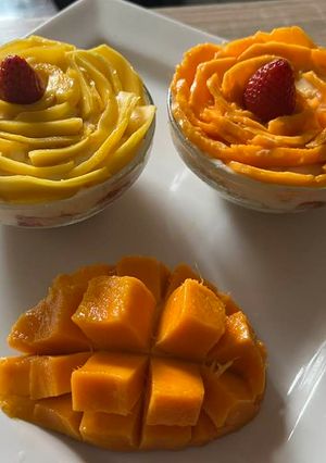 A picture of Mango fruit delight.