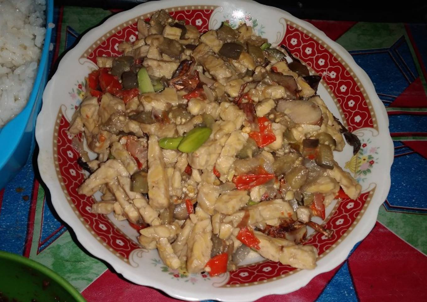 Tumis PTT (pete, terong 🍆 tempe)