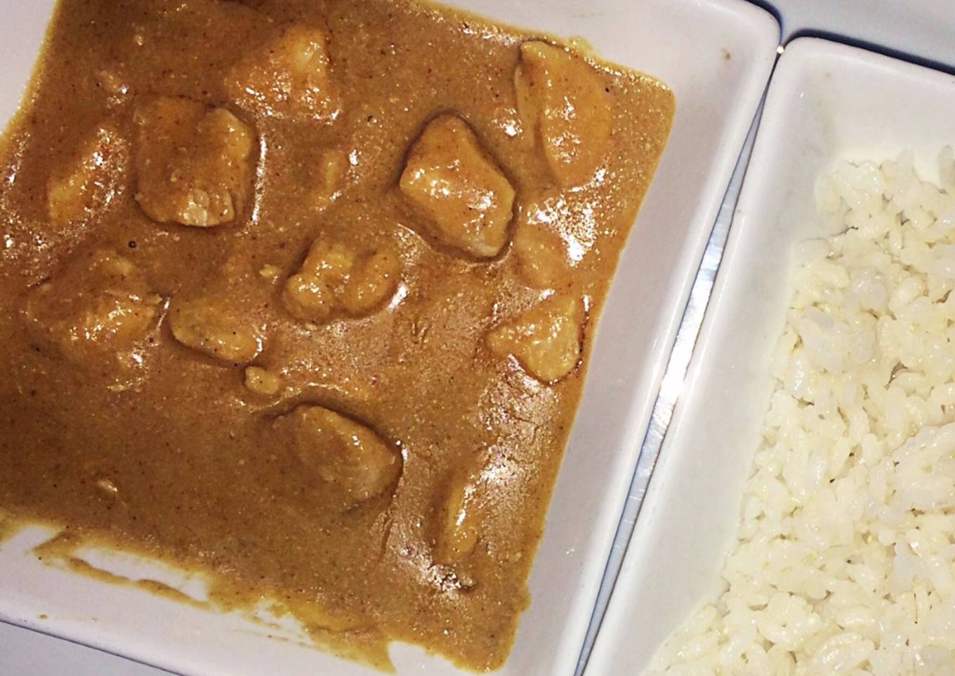 Pollo con salsa de cacahuetes