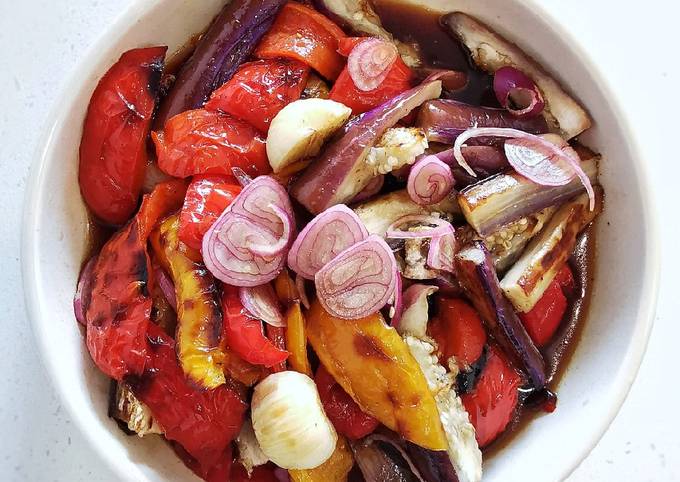 Oven Roasted Peppers Salad