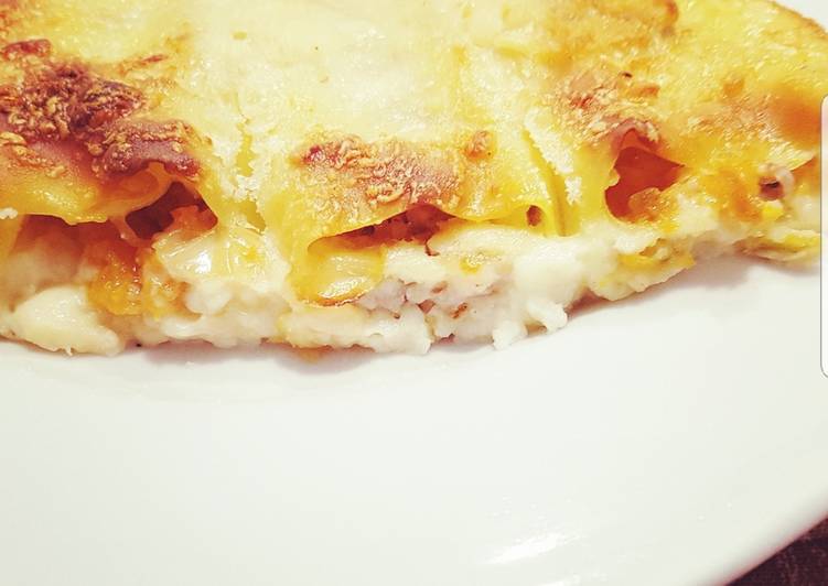 Steps to Prepare Favorite Cannelloni farciti con zucca e salsiccia
