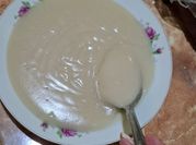 Una foto de atole de elote