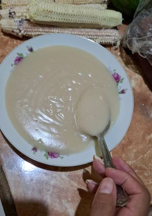 Una foto de Atol de Elote Morado
