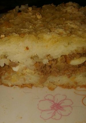 Una foto de Pastel de arroz con carne picada