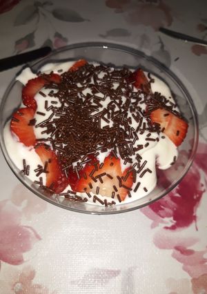 Una foto de Fresas con nata!!