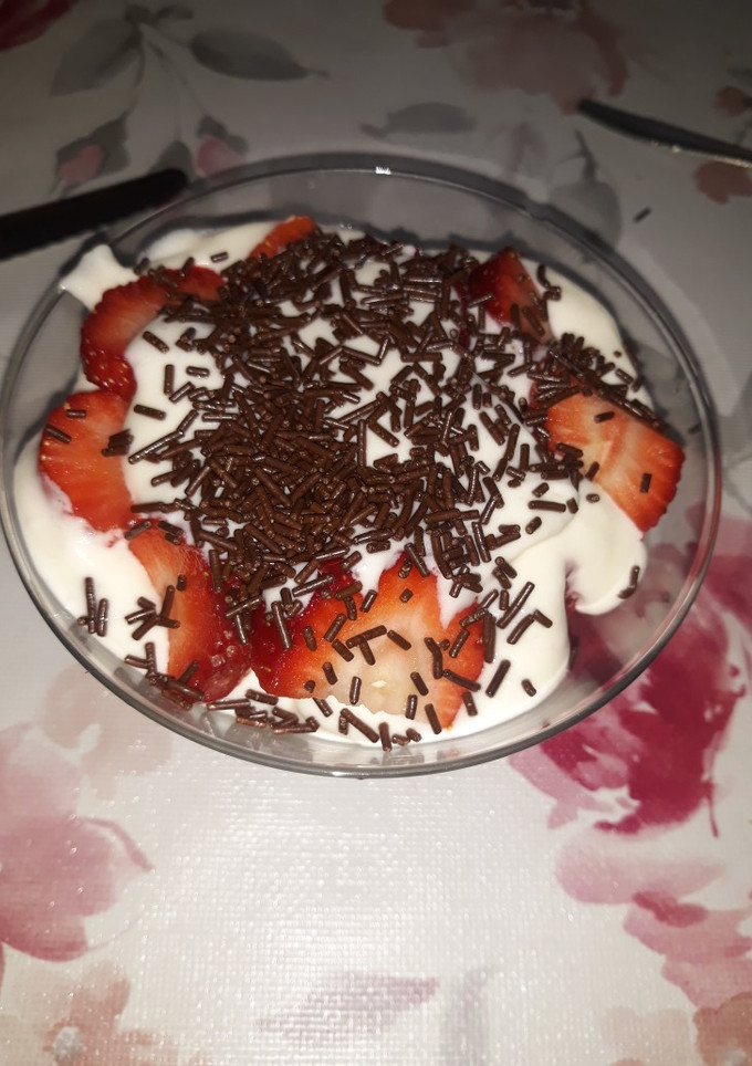 Una foto de Fresas con nata!!