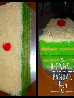 Foto resep Brownies kukus pandan