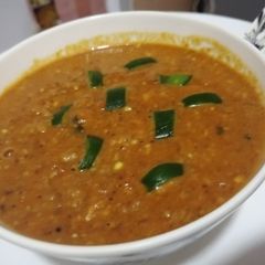 A picture of Ground nut/peanut soup.