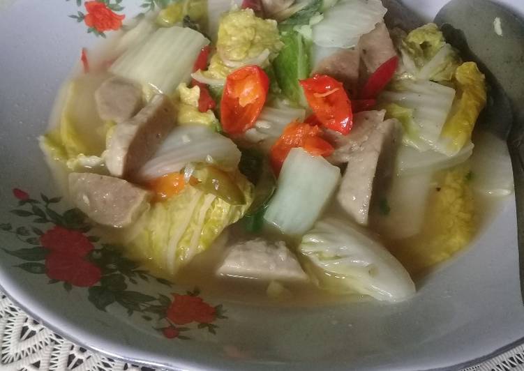 Cara Bikin Ca Sawi Putih Bakso Yang Mudah