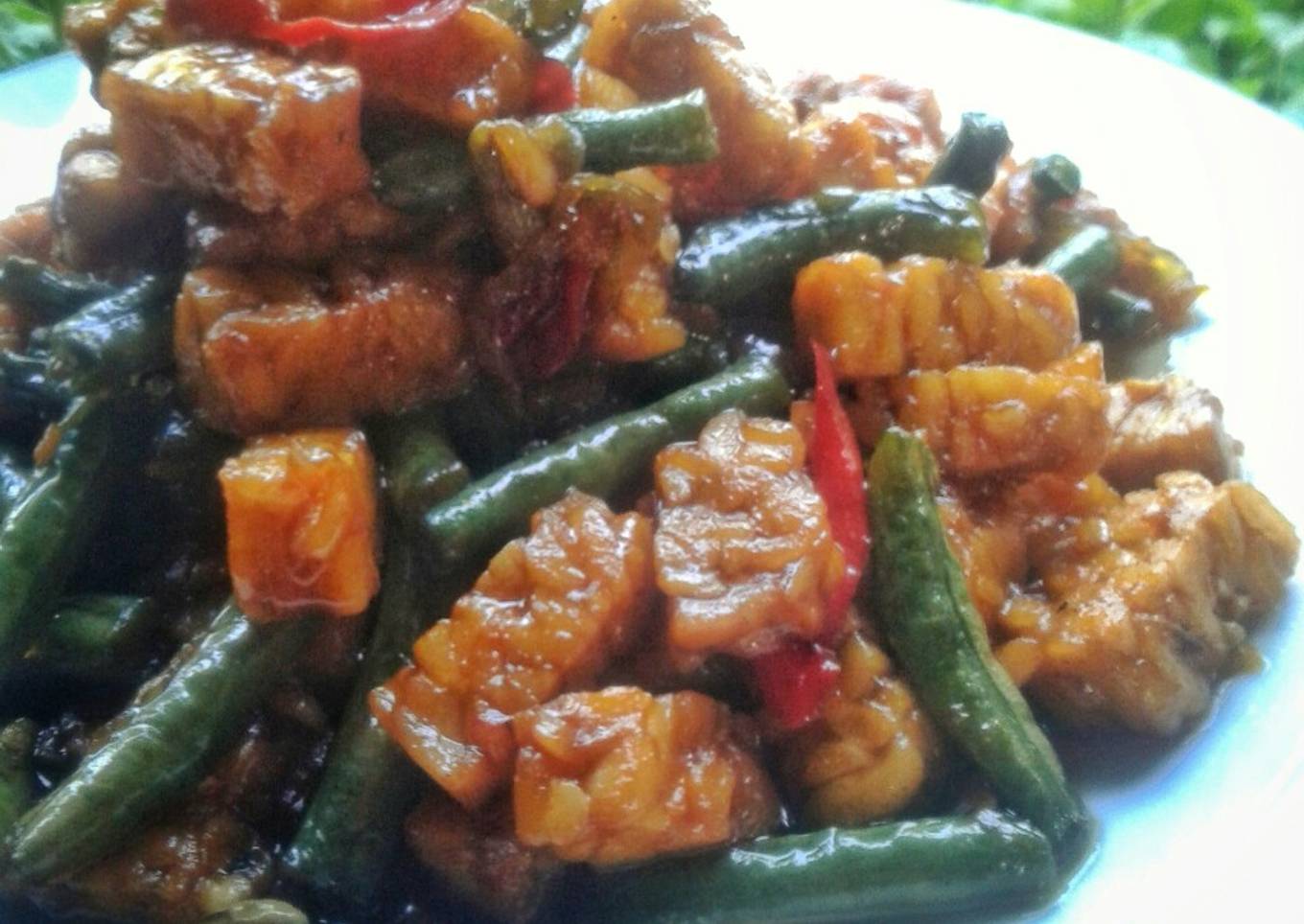 Tumis Tempe Kacang Panjang