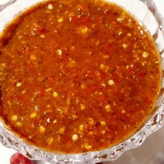 A picture of Lal mirch or Imli ki chutney.