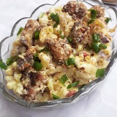 A picture of Creamy BBq chicken pasta.