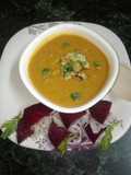 Moong daal soup with roasted cauliflower