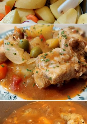 Une photo de Lapin à la tomate et ses légumes au nutricook seb