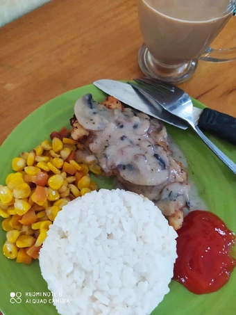 Langkah Mudah untuk Membikin Resep Crispy Chicken Steak with Mushroom Sauce yang Sempurna Anti Ribet, Bisa Manjain Lidah