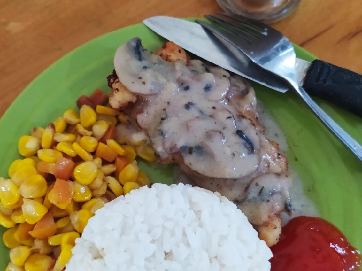 Langkah Mudah untuk Membikin Resep Crispy Chicken Steak with Mushroom Sauce yang Sempurna Anti Ribet, Bisa Manjain Lidah