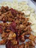 Cerdo enchilado tipo campirano y plátano 