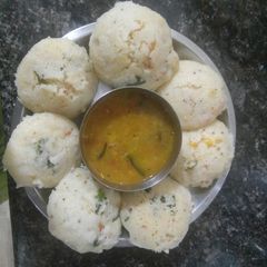 Suji vegetable idli A picture of Suji vegetable idli.