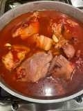 Thịt heo hầm sốt cà