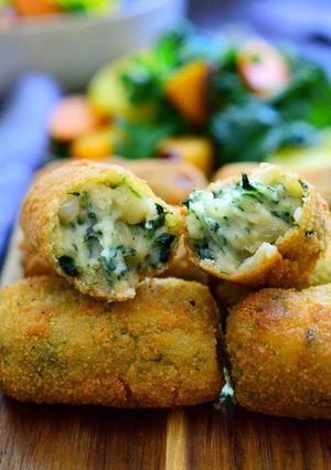 Una foto de Croquetas Veganas de Espinacas