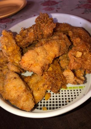 Una foto de Pollo frito estilo kfc.👌
