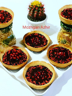 عکسی از دستور مینی تارت شکلاتی زیبا و خوشمزه مخصوص یلدا 👌😍😋