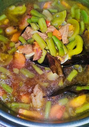 Foto resep Asem asem daging pedas