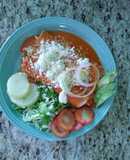 Enchiladas con salsa de jitomate