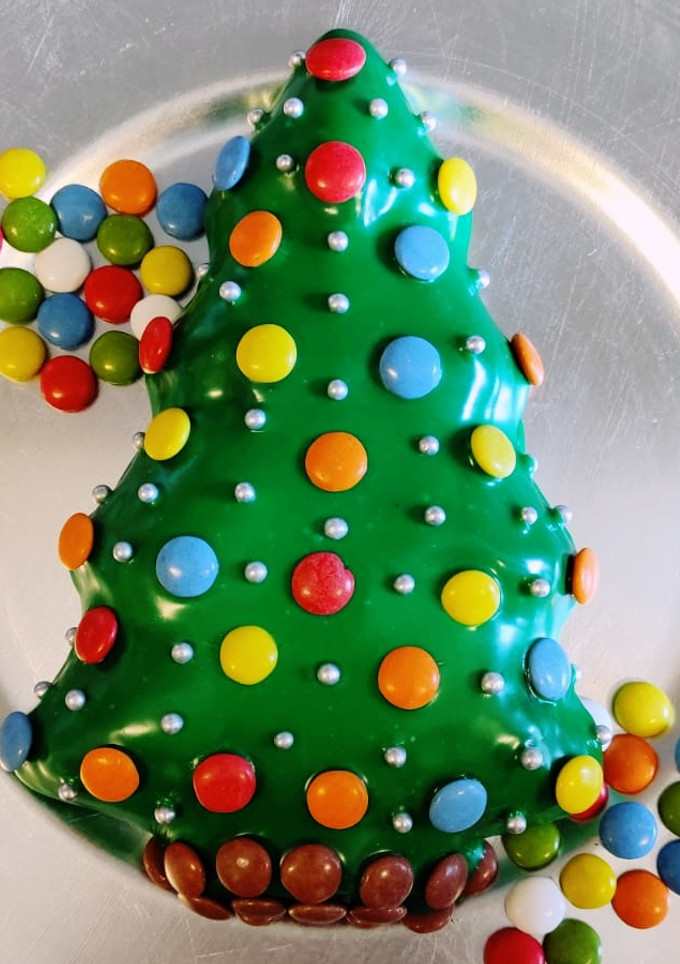 Una foto de Christmas Tree Cake (Tarta de Arbolito de Navidad)
