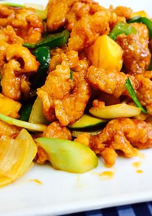 Hình của món Thịt heo chua ngọt.