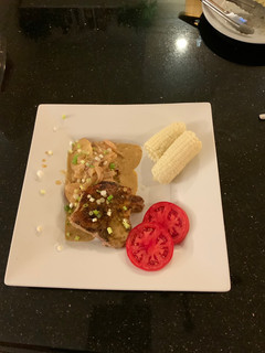 A picture of Pork Chops and Scalloped Potatoes.