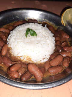 A picture of Rajma & rice.