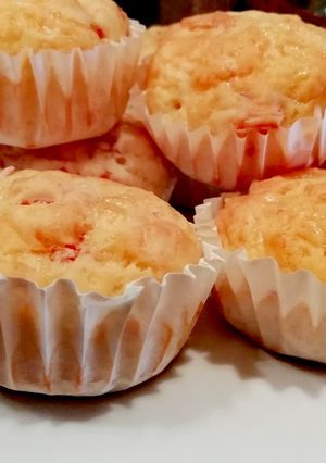 Sonkás - sajtos muffin recept fotója
