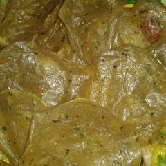 Homemade aloo papad A picture of Homemade aloo papad.