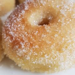 A picture of Sourdough baked doughnuts.