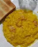 Risotto al azafrán con langostinos
