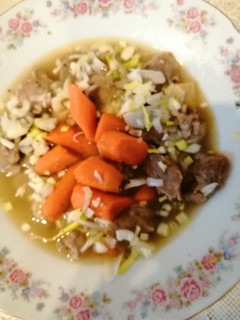 Újhagymás🌿🍵🥗 zöldséges húsos 🐂alaplé🐷 leves 🐓🥗 recept fotója