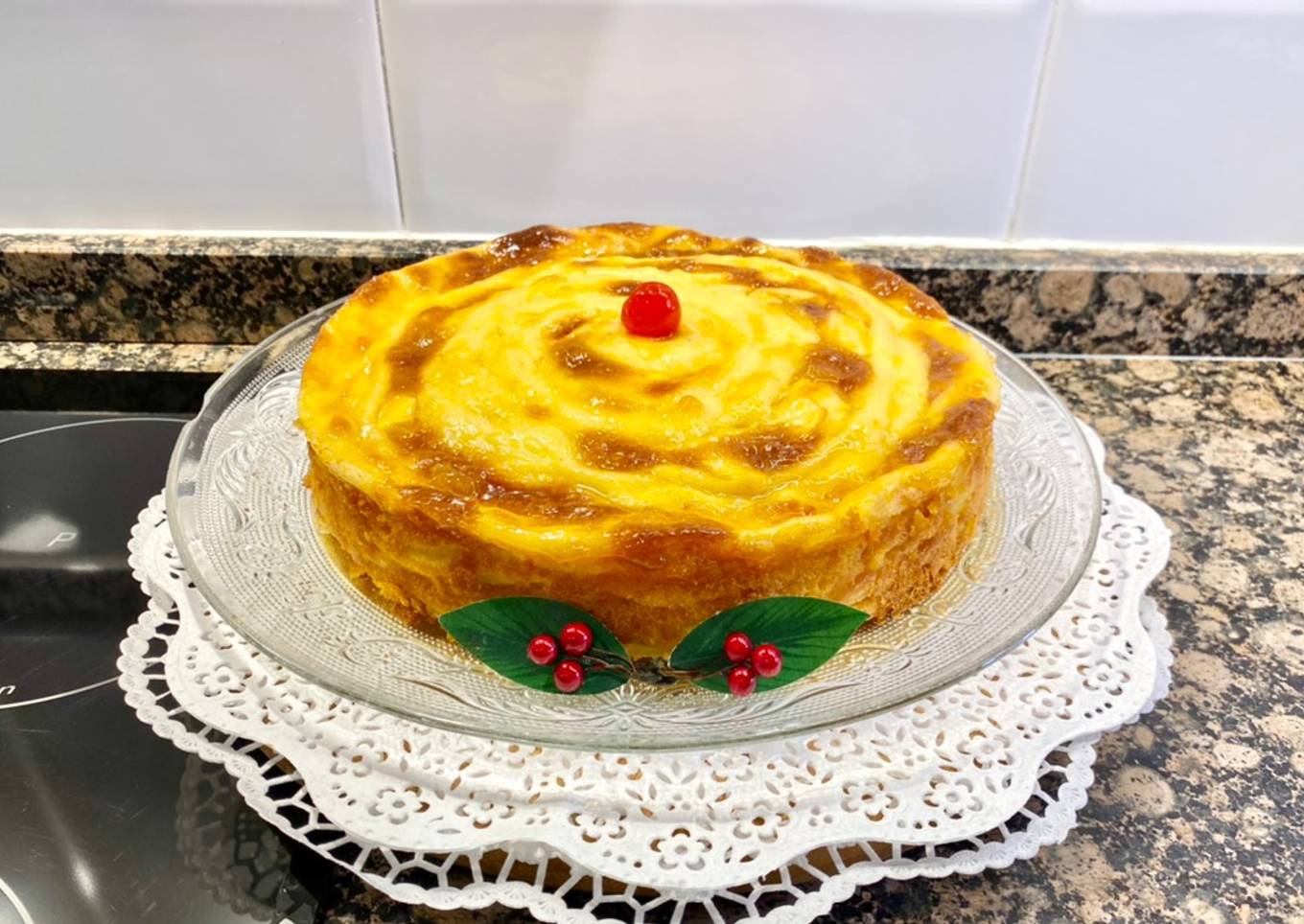 Pastel de manzana con crema