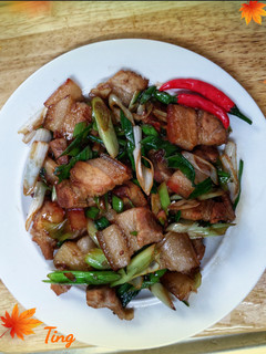 回鍋肉炒蒜苗 的食譜成品照片