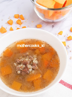 Foto resep Sup Pumpkin Sapi (MPASI 12m+) Slow Cooker
