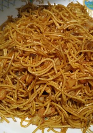 Foto resep Mie goreng udang polos tanpa sayur