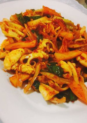 Foto resep Cumi asam pedas korea (Ojingeo bokkeum)
