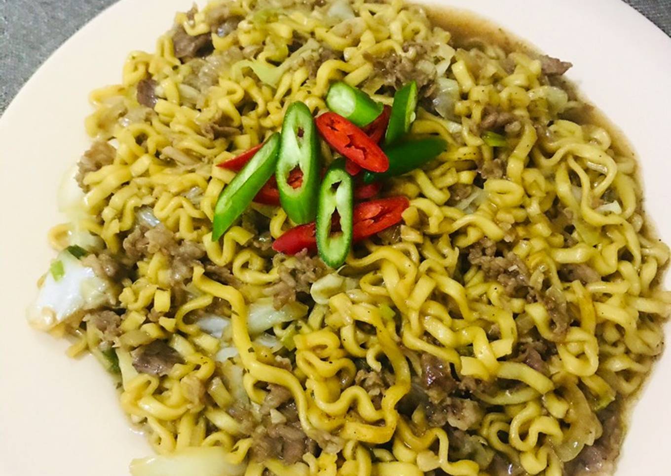 Mie goreng beef belly